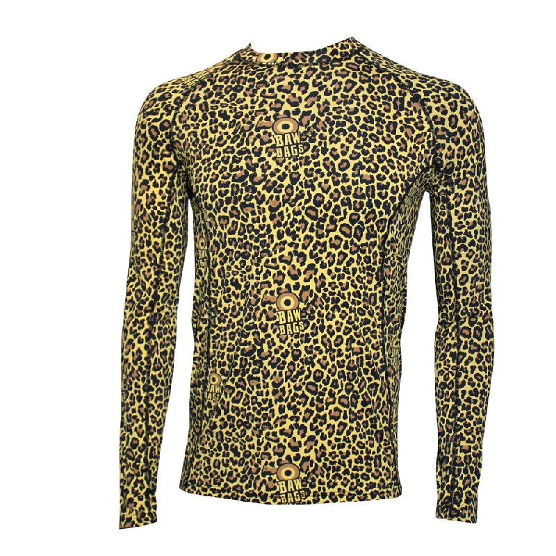 Leopard Base Layer Top Casual Men's Short