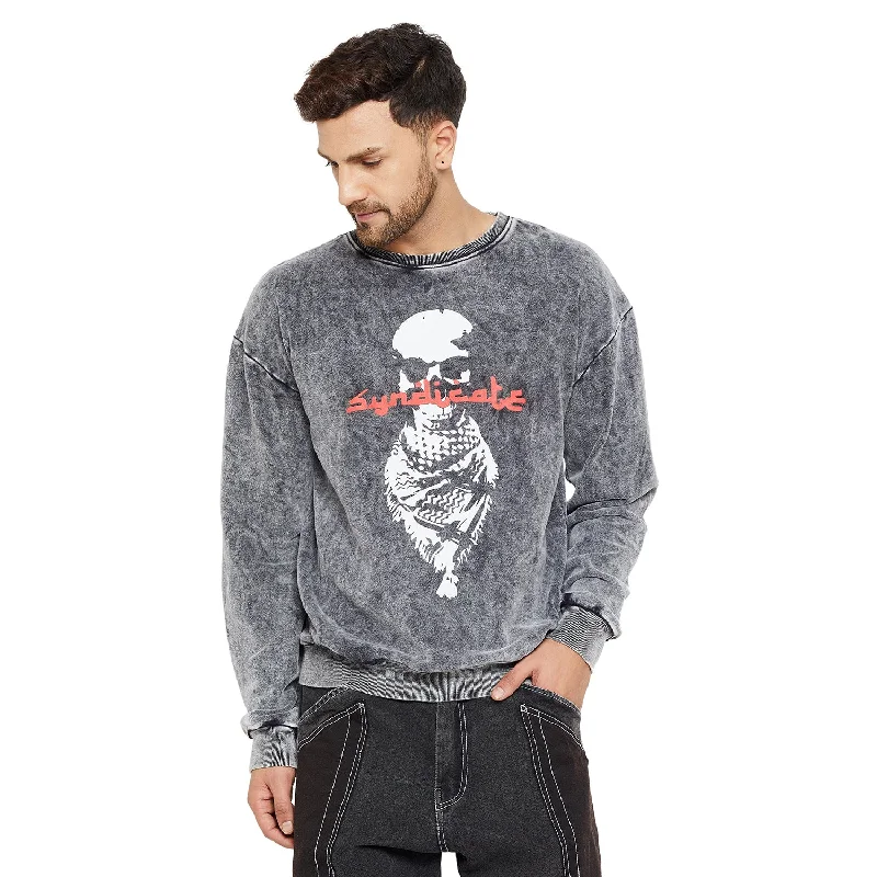Acid Syndicate Graphic Oversized Sweatshirt Bold Men's Animal