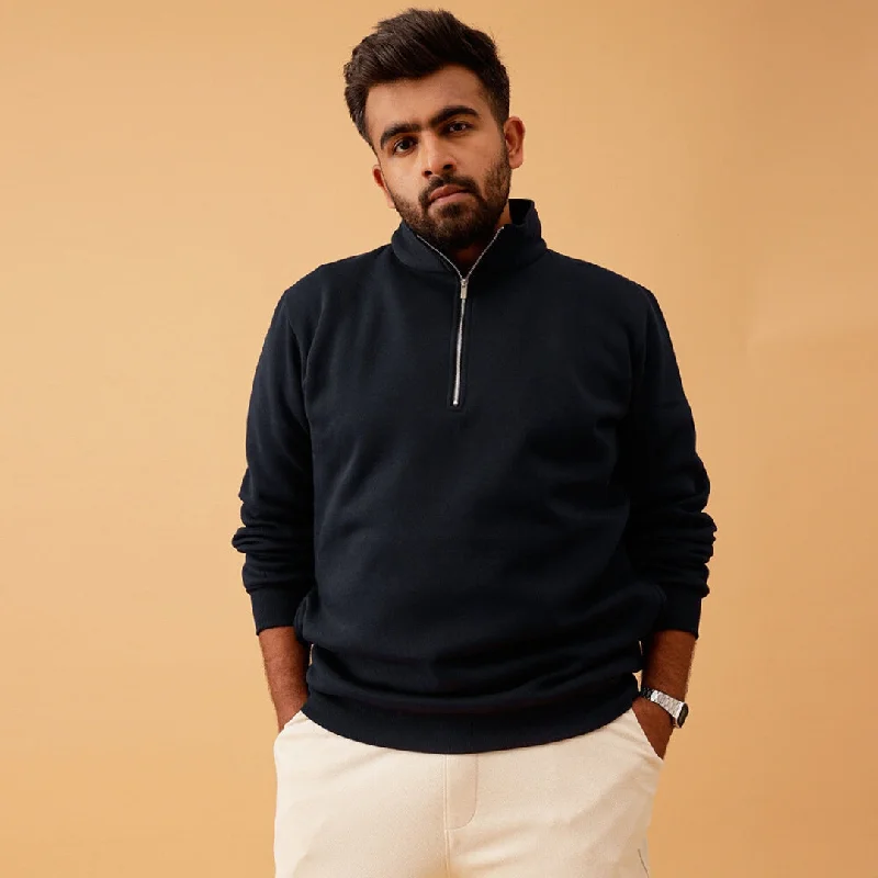 Premium Quarter-Zip Sweatshirt Laid