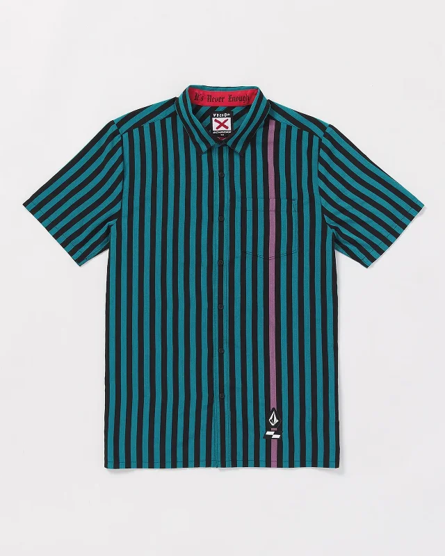 Schroff X Volcom Stripe S/S Shirt Polished Men's Silk