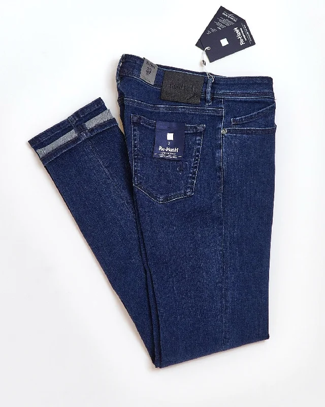 12 Oz. Stretch Tailored Denim Jeans Stylish Men's Tropical 