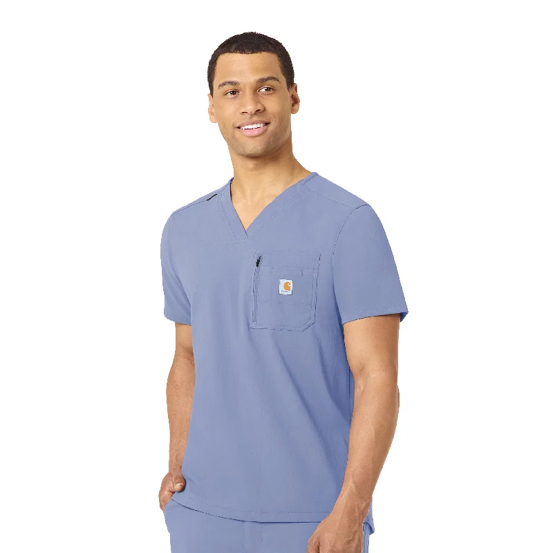 Carhartt Rugged Flex Peak Men's Tuck-In Scrub Top - Ceil Blue Monochromatic All