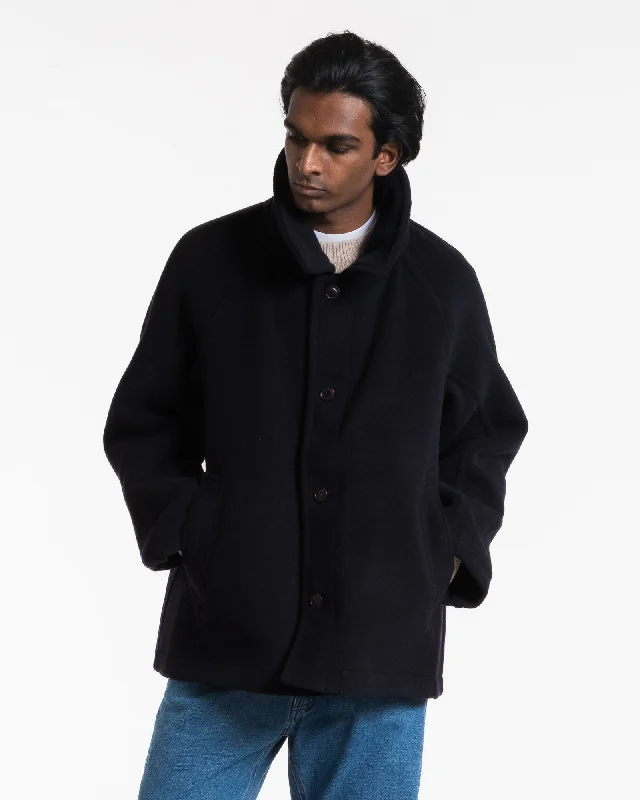 Army Caban Tambura Golf Wool Navy/Brown Check Masculine Men's 