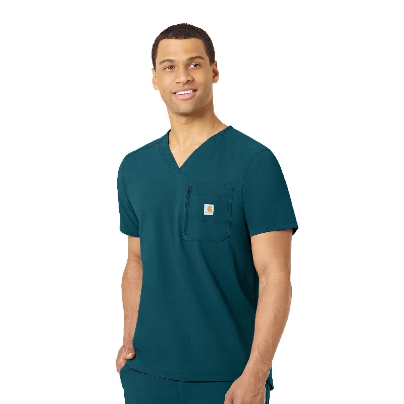 Carhartt Rugged Flex Peak Men's Tuck-In Scrub Top - Caribbean Blue Beach