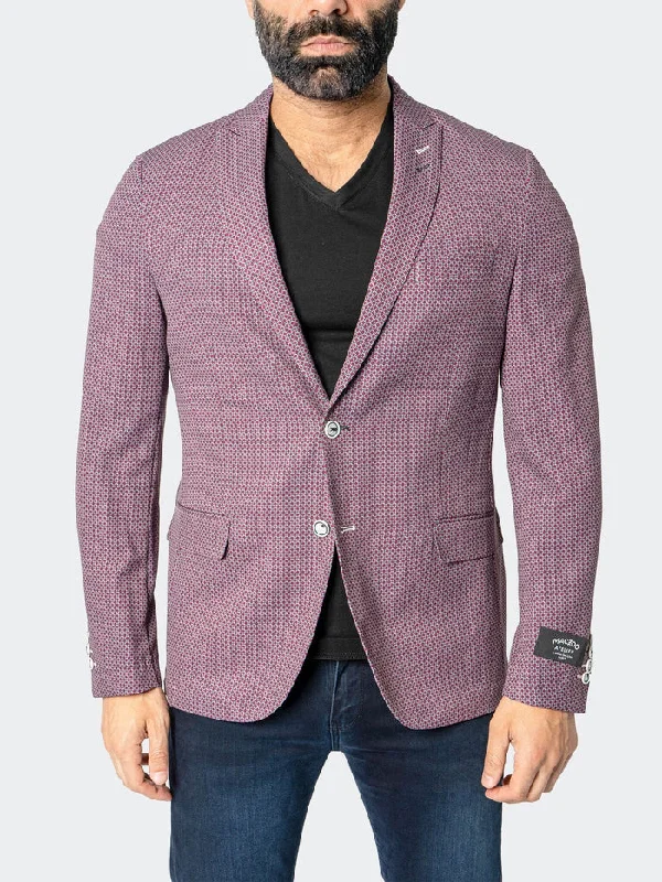 Maceoo Blazer | Blazer Unconstructed FrenchRubies Red Practical Men's Multi
