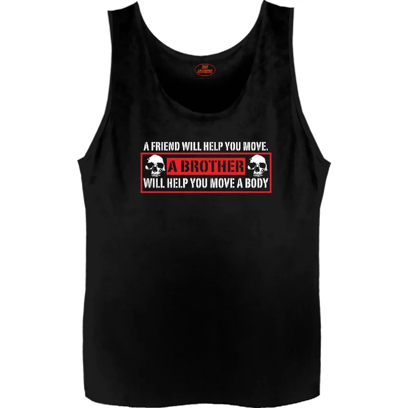 Hot Leathers GMT3530 Men’s Black Move a Body Tank Top Shirt Dynamic Men's Glow