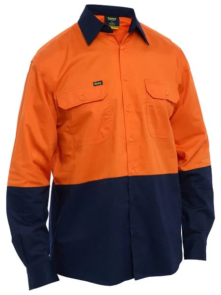 Bisley Hi Vis Cool Lightweight Drill Shirt (BS6695) Sleek Men's Metallic