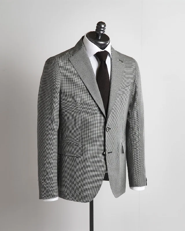 Super 120S Puppytooth Lightweight Soft Suit Relaxed Men's Beach