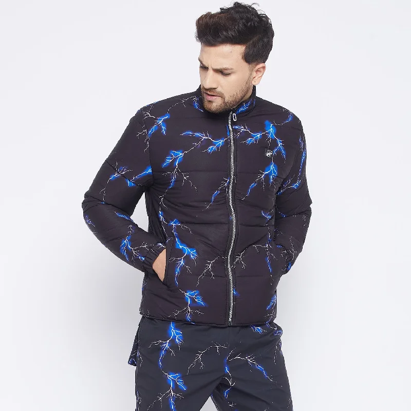 Black Thunder Quilted Jacket Dynamic Men's Moto