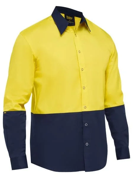 Bisley Two Tone Hi Vis Long Sleeve Shirt (BS6442) Sporty Men's Tennis