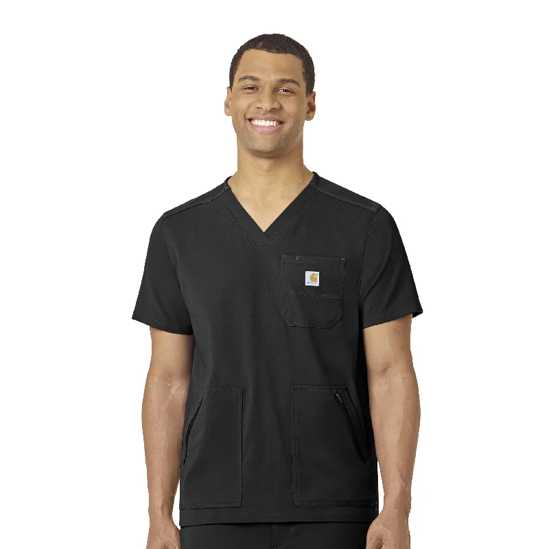 Carhartt Rugged Flex Peak Men's 5-Pocket V-Neck Scrub Top - Black Vintage Men's 1970S Disco Carhartt Rugged Flex Peak Men's 5-Pocket V-Neck Scrub Top - Black Vintage Men's 1970S Disco