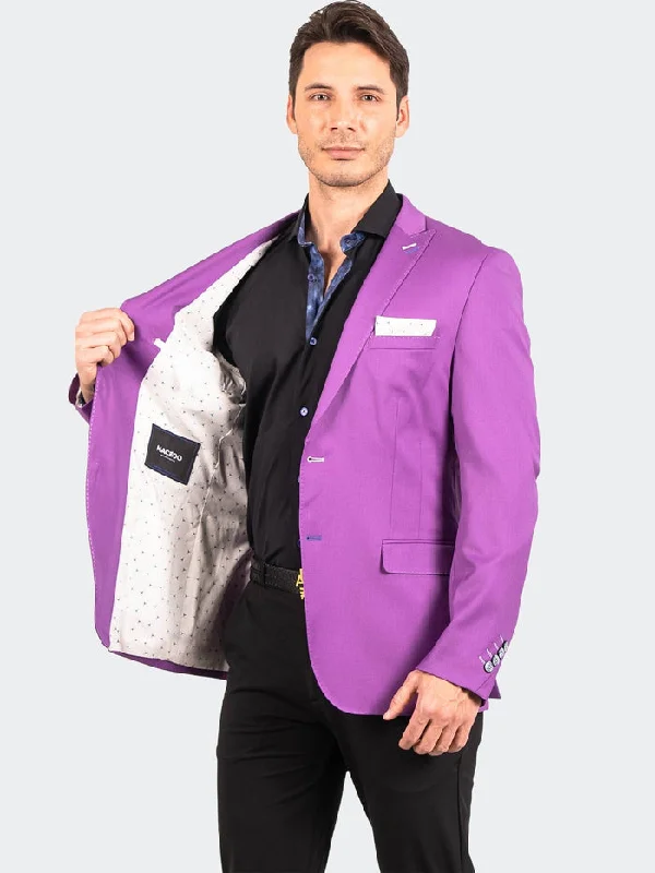 Maceoo Blazer | Blazer DescartesResistance10 Purple Practical Men's Quick
