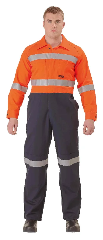 Bisley Fire Retardant Coverall 3M FR Reflective Tape - Orange/Navy (BC8001) Luxurious Men's High Bisley Fire Retardant Coverall 3M FR Reflective Tape - Orange/Navy (BC8001) Luxurious Men's High