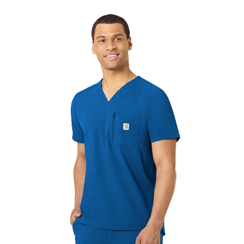 Carhartt Rugged Flex Peak Men's Tuck-In Scrub Top - Royal Laid