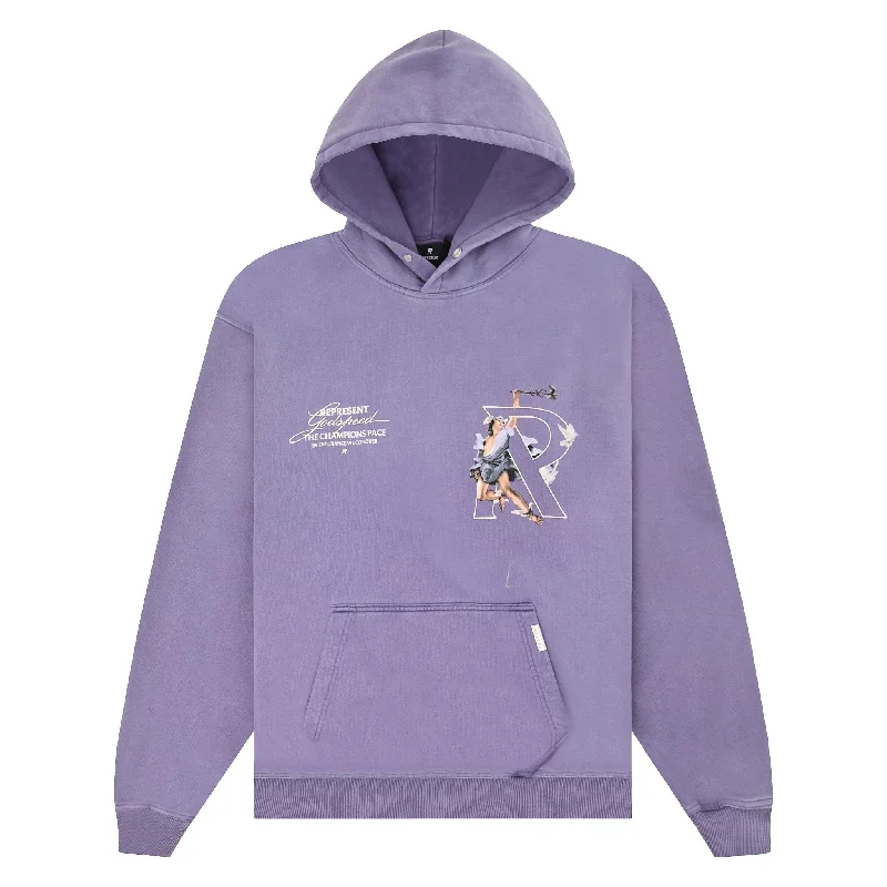 Hermes Pullover Hoodie | Purple Relaxed Men's Beach