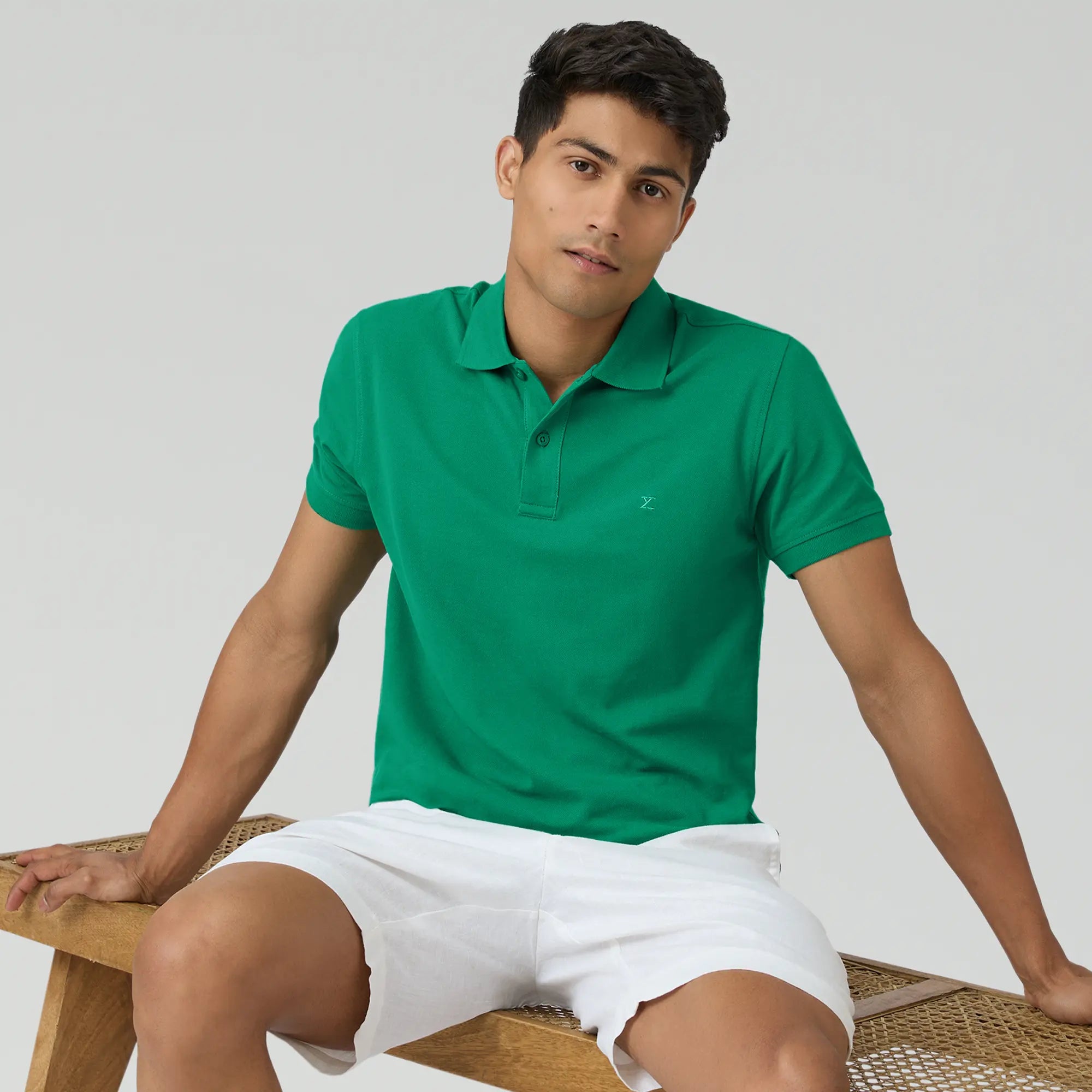 Nova Combed Cotton Polo T-shirts Fiesta Green Tailored