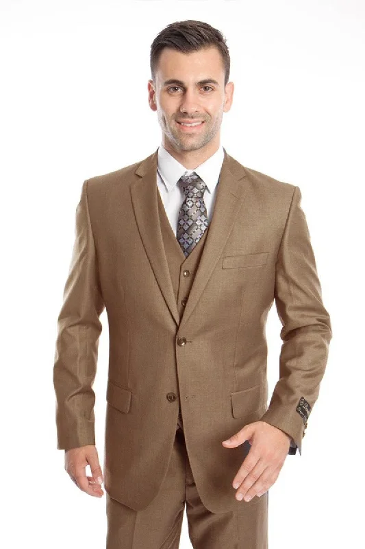 Men's Vested Two Button Solid Color Wedding & Business Suit in Dark Taupe Bohemian Men's Free Men's Vested Two Button Solid Color Wedding & Business Suit in Dark Taupe Bohemian Men's Free