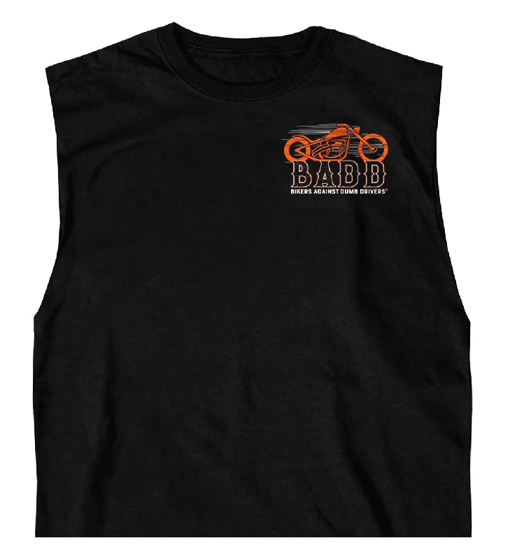Hot Leathers GMT3453 Mens Bone Finger "Back off" Black Sleeveless Shooter Tank Top Shirt Trendy Men's Scandinavian