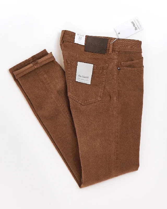 'Rubens' Cotton Lyocell 5 Pocket Pants Sleek Men's Contemporary 