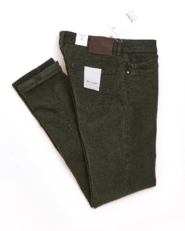 'Rubens' Cotton Lyocell 5 Pocket Pants Monochromatic Office Style