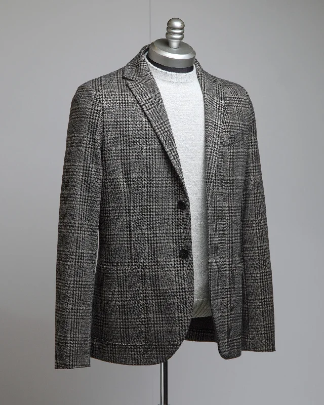 Bicolour Black And Beige Prince Of Wales Check Swacket Sporty Men's Tennis