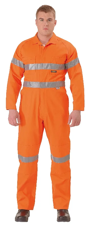 Bisley Hi Vis Coveralls 3M Reflective Tape - Orange (BC607T8) Dynamic Men's Moto