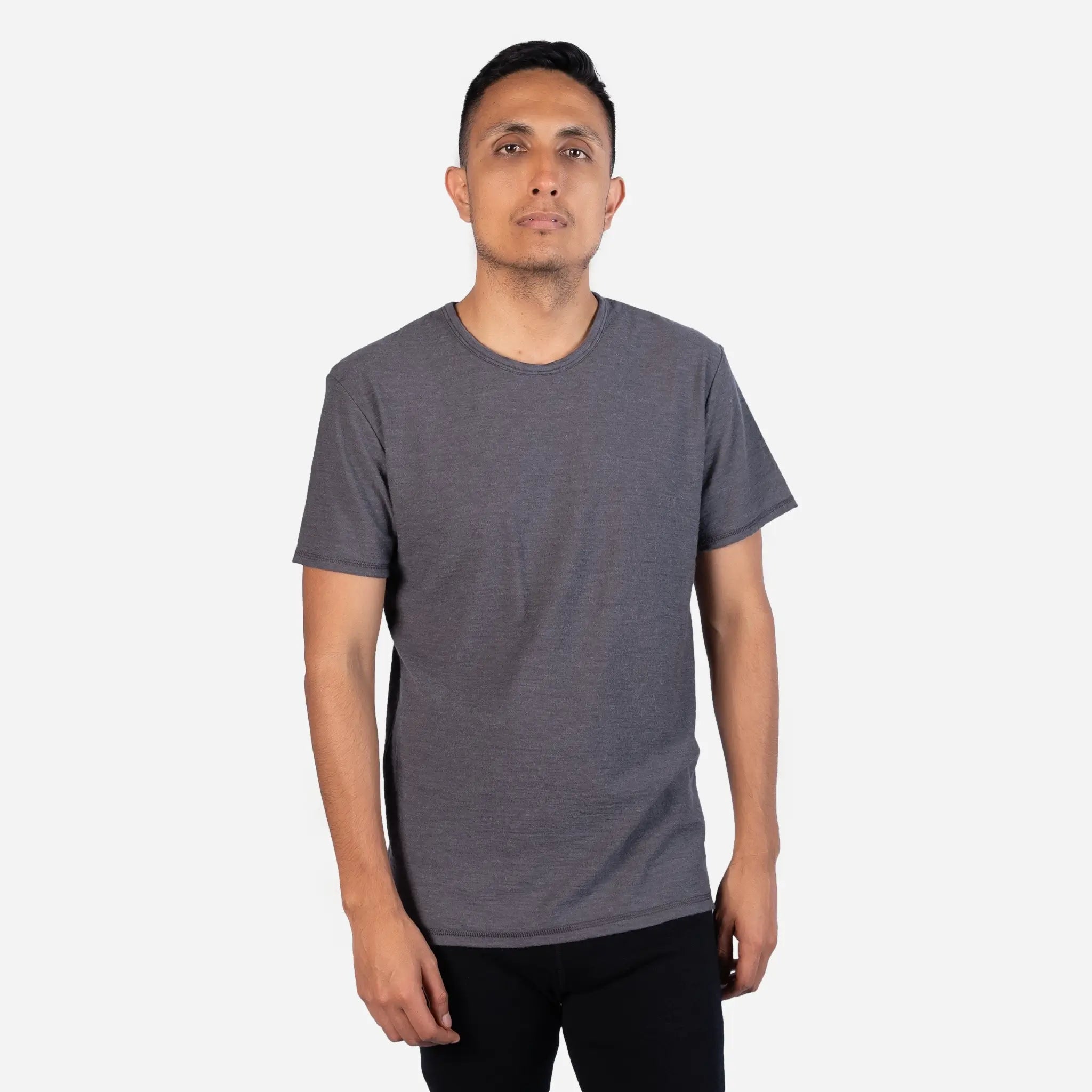 Men's Alpaca Wool Hiking T-Shirt: 160 Ultralight - Relaxed Fit Sophisticated Men's 