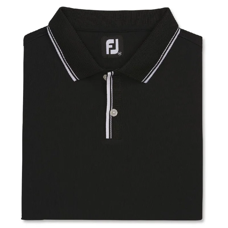 FootJoy Pique Sun Protection Knit Collar Golf Polo 2023 Artistic Men's Hand