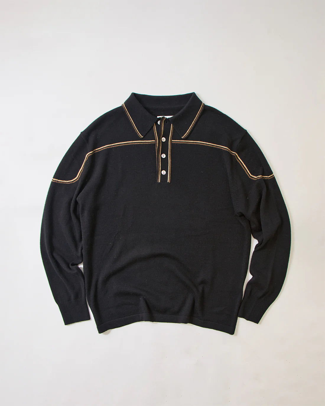 Carter Young Kowalski Knit Polo - Black/Tan Streetwear Style