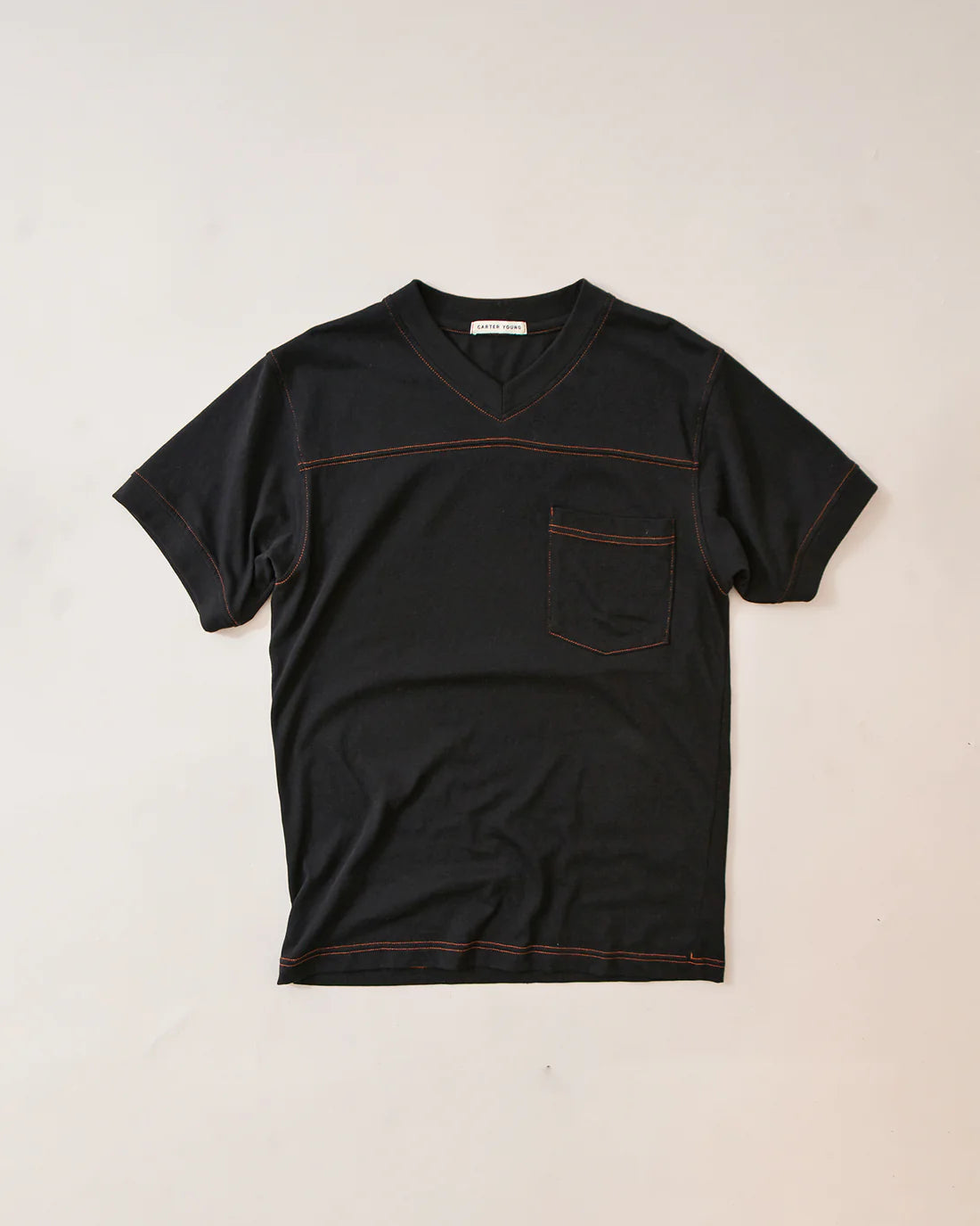 Carter Young Scrimmage Tee - Black/Umber Preppy Men's College