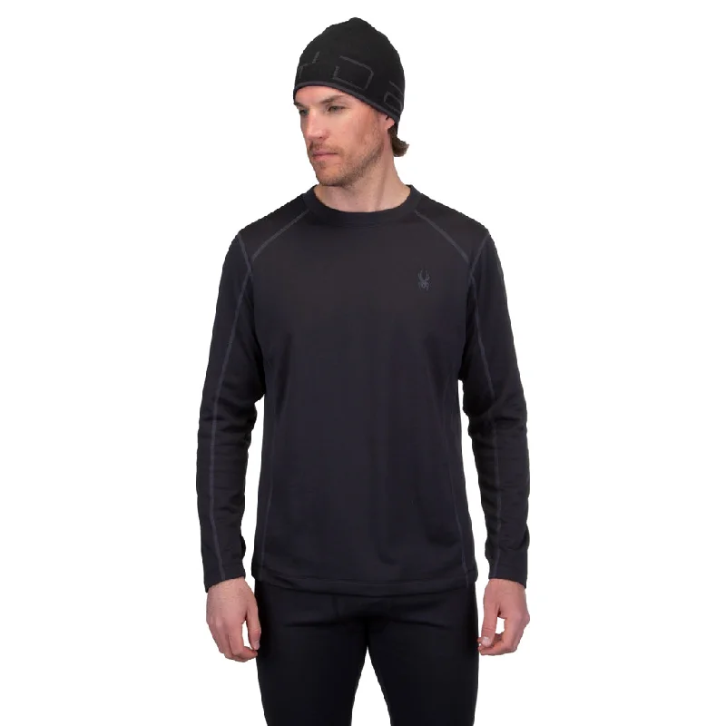Mens Performance Baselayer Crew - Black Hip Men's Retro