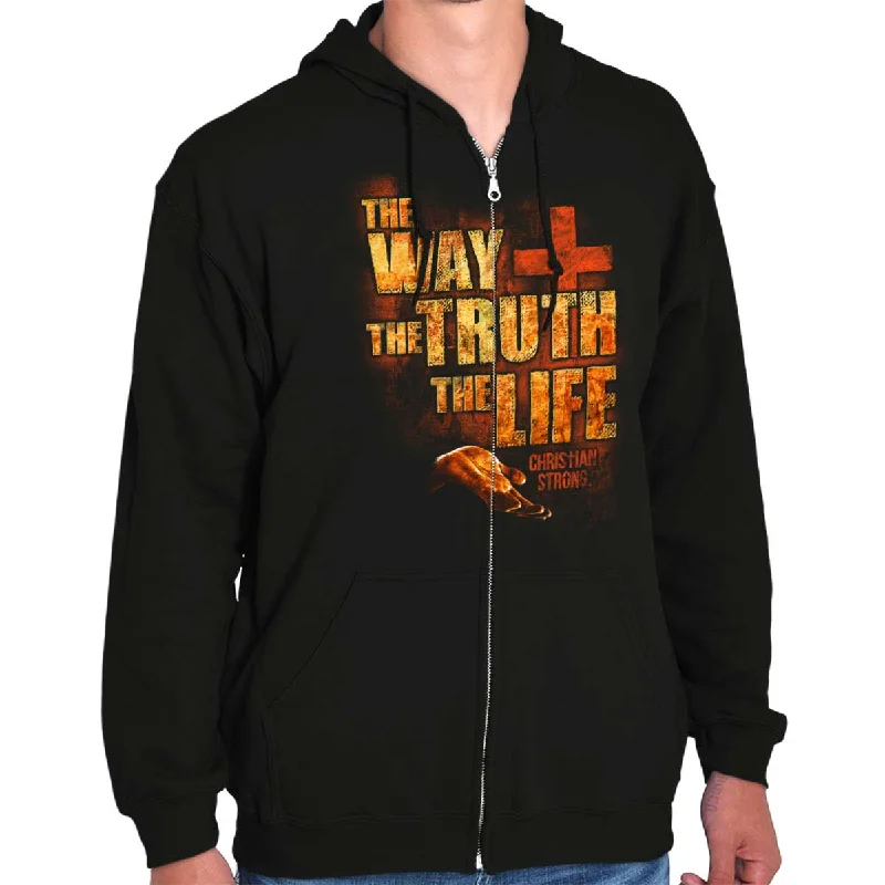 The Way Truth Life Zip Hoodie Preppy Men's College