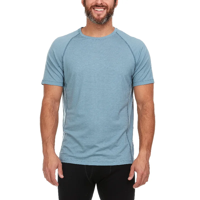 Micro Weight - Men's Wool Raglan T-Shirt Woolverino Dynamic Men's Moto