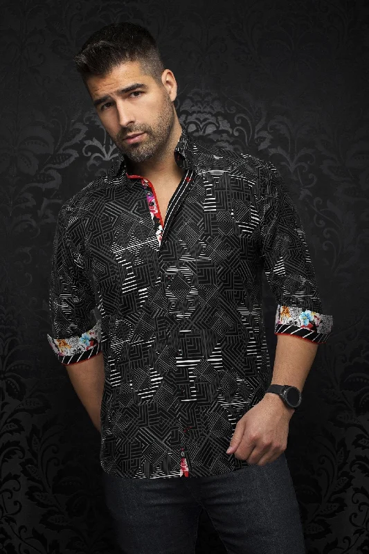 AU NOIR | Long Sleeve Shirt | Arienzo Black