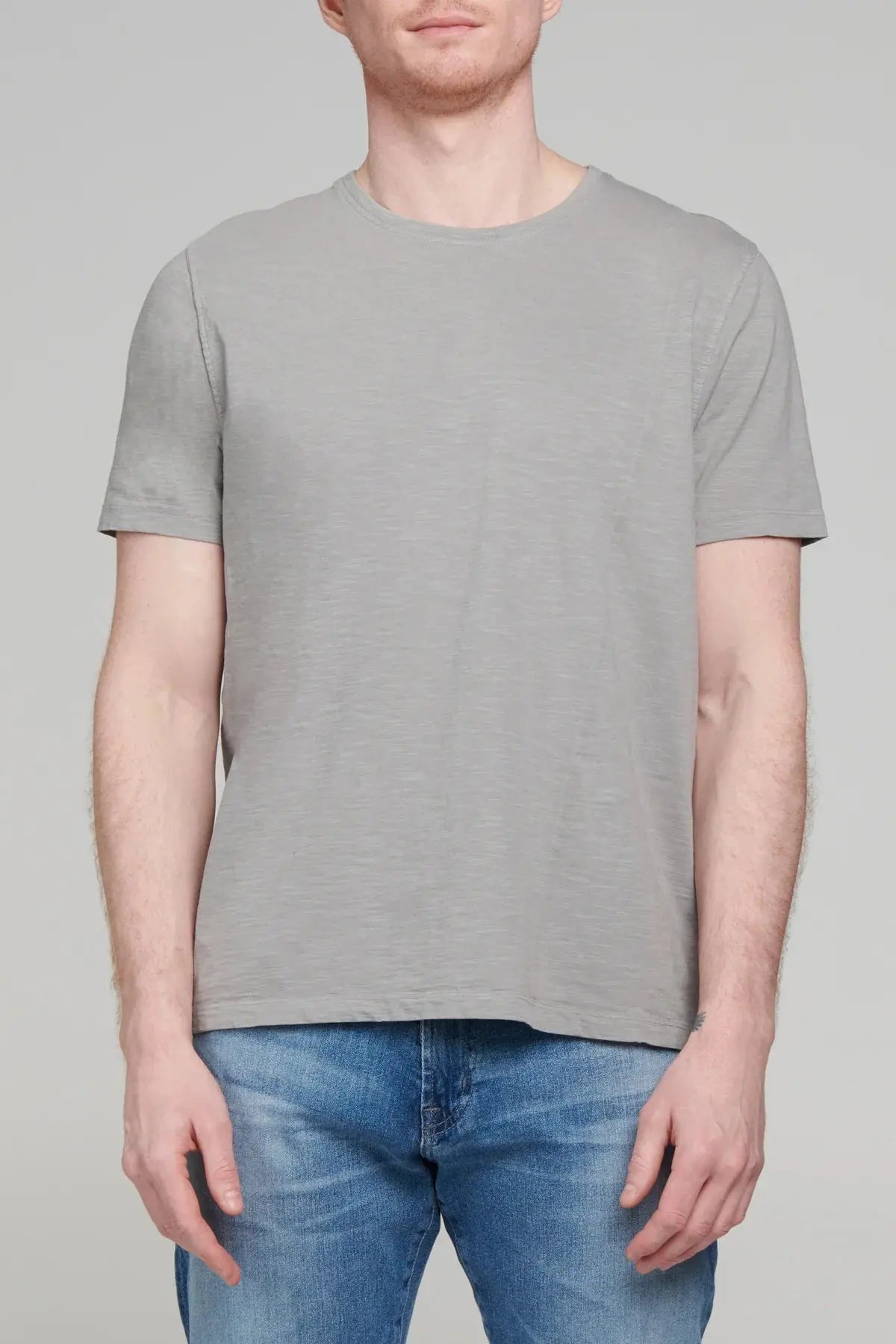 PURE & SIMPLE | Slub Jersey Crew Neck T-Shirt Monument