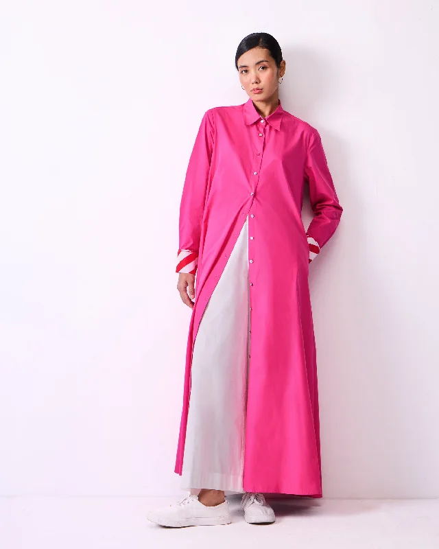 Pattaya Shirt Dress - Fuchsia