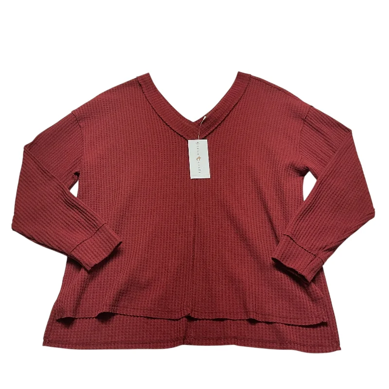 Top Long Sleeve By True Craft In Red, Size: M