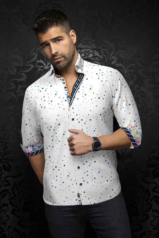 AU NOIR | Long Sleeve Shirt | Orion White/Blue