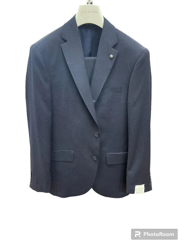 100% ITALIAN WOOL TONAL SUIT - NAVY