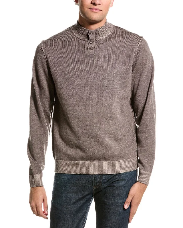 Alashan Henley Wool Shirt Casual Men's Loose