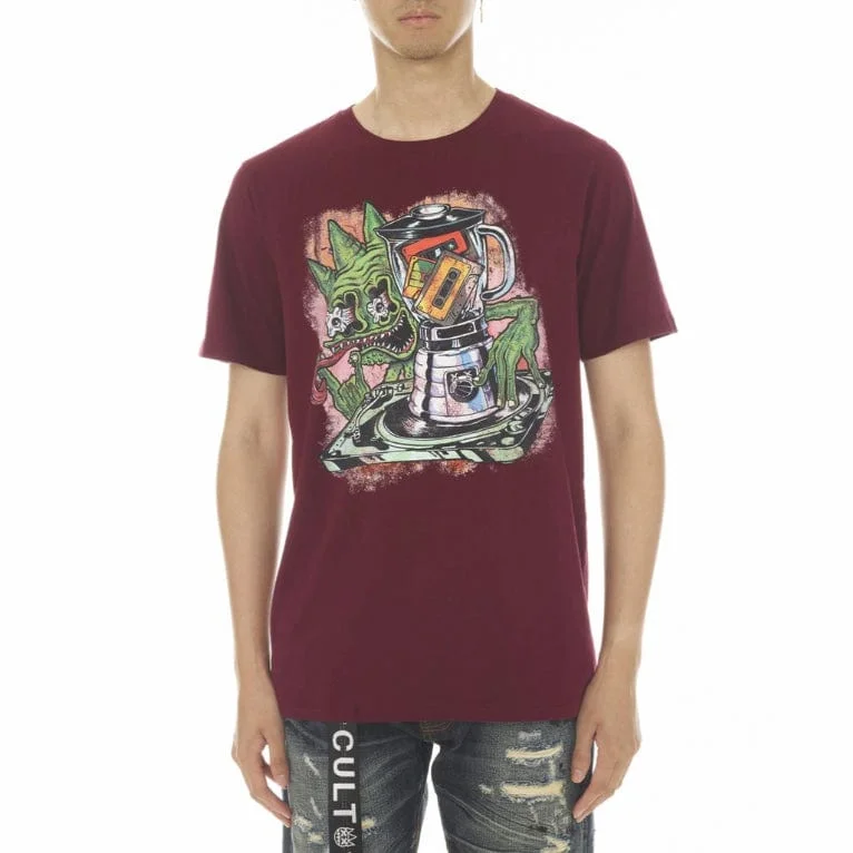 Cult Of Individuality "Blender" Short Sleeve Tee (Beet Red) 622A4-K57A Casual Men's Loose