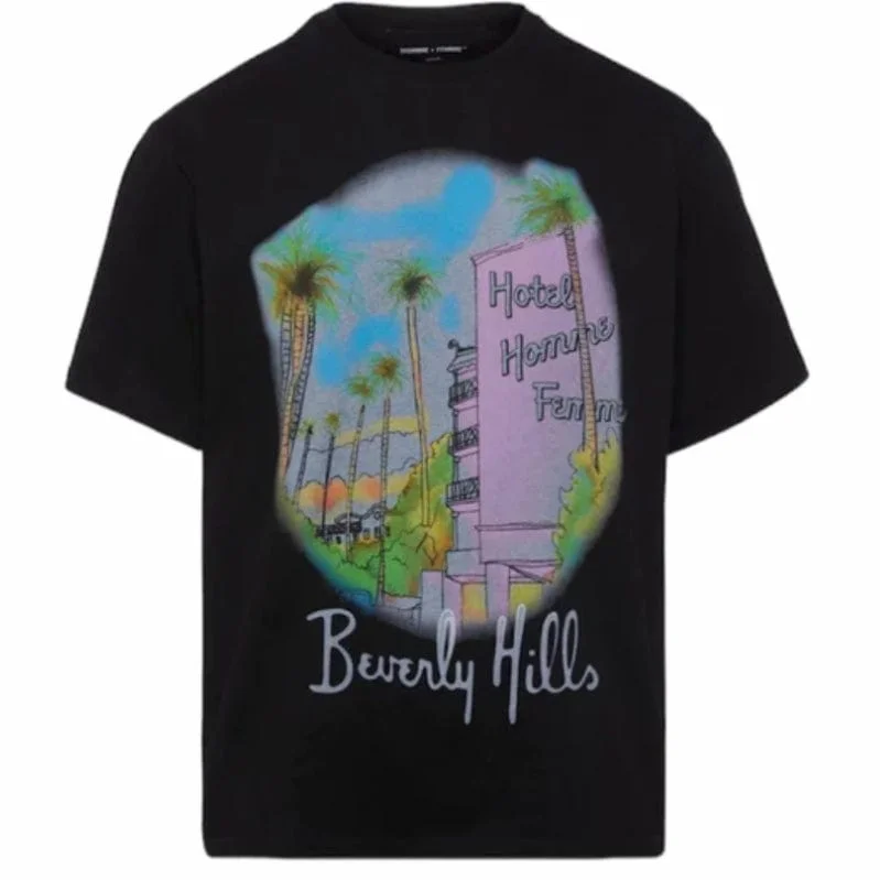 Homme Femme Beverly Hills Tee (Black) HFSS202266 Vintage Men's 1970S Disco