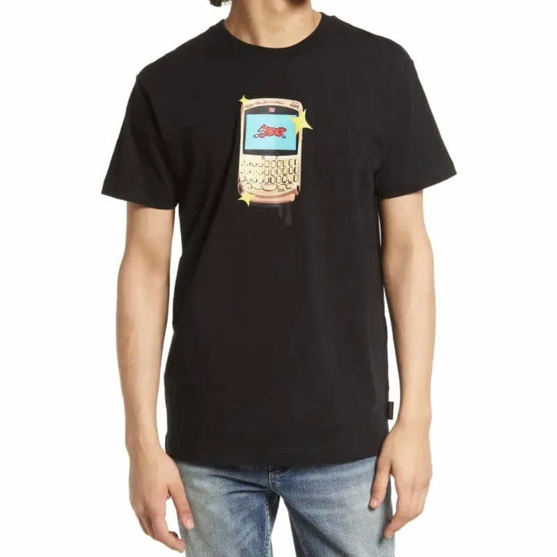Ice Cream Gold Blackberry SS Tee (Black) 421-2208 Elegant Men's Cashmere