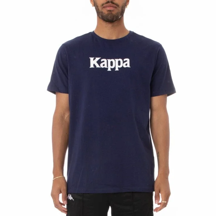 Kappa Authentic Runis T Shirt (Navy) 311BHUW Classic Men's Pin