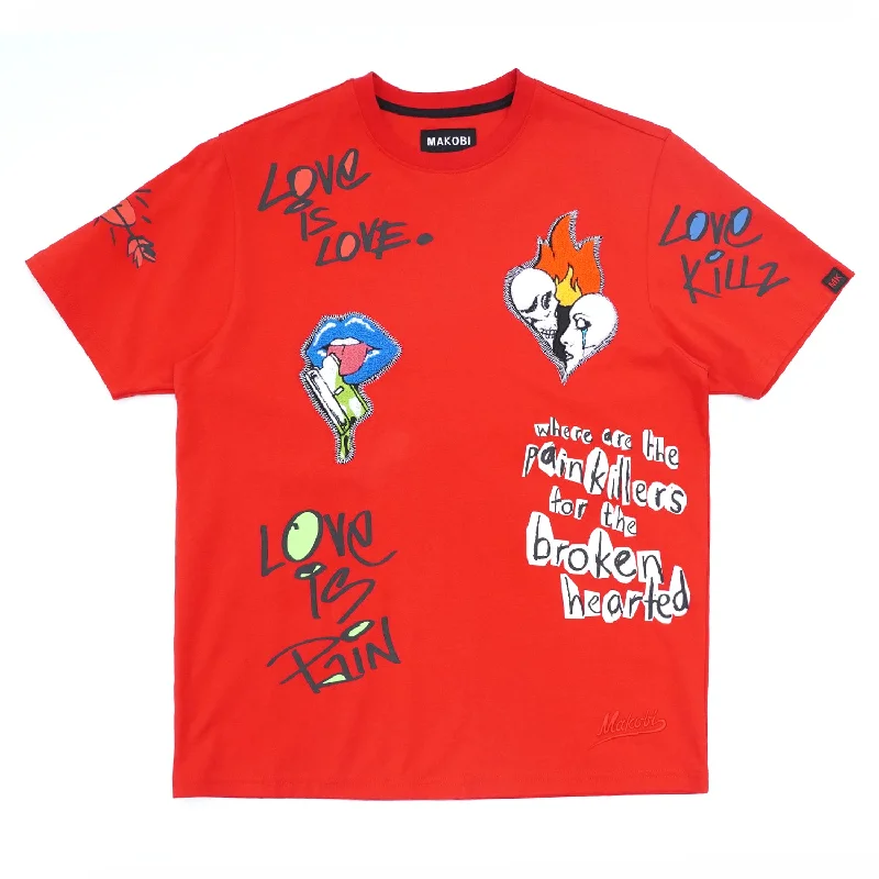 M295 Love Kills Tee - Red Masculine Men's Thick