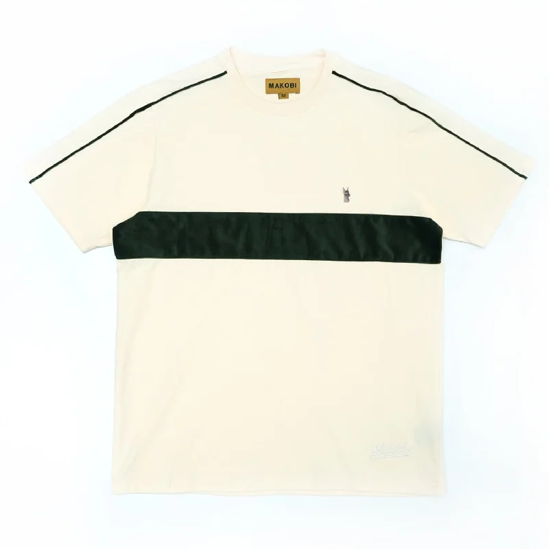 M308 Makobi Core Tee w/ Contrast Velvet- Natural Organic