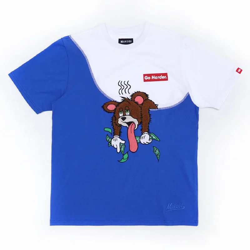 M410 Go Harder Tee - Royal Modern Men's Geometric