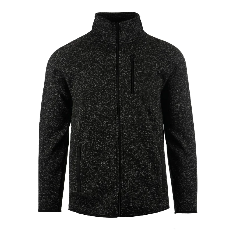 Men's full zip sweater knit jacket Cool Men's Distressed