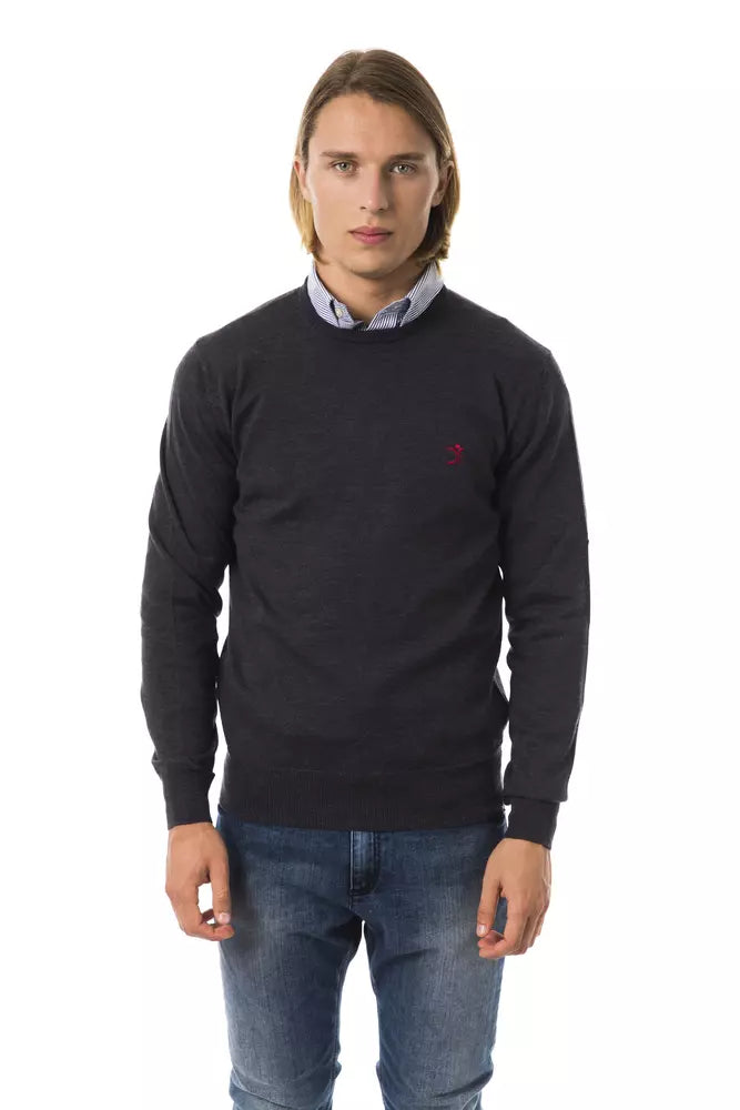Uominitaliani  Merino Wool Men's Sweater Monochromatic All