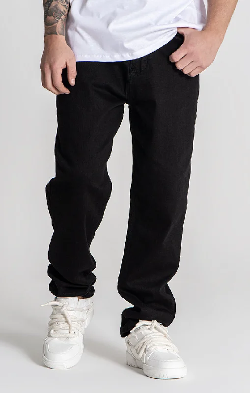 Black GK Carrot Jeans Elegant Men's Formal 
